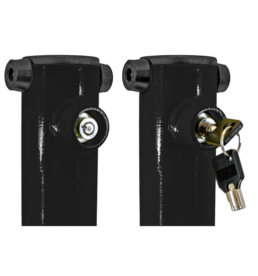 Black Fold Down Parking Post with NO PARKING - Heavy Duty Security Bollard for Driveway & Car Park (610B) 4