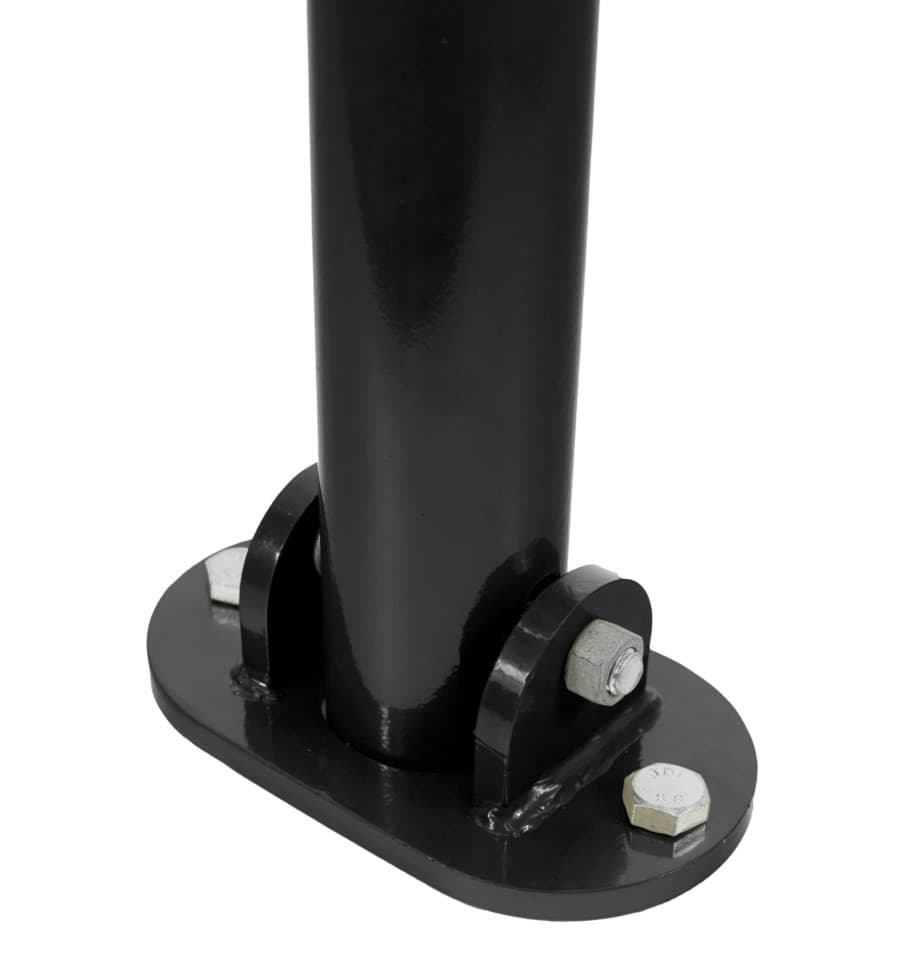 610 Black Fold Down Parking Post with Yellow Reflective Band 4