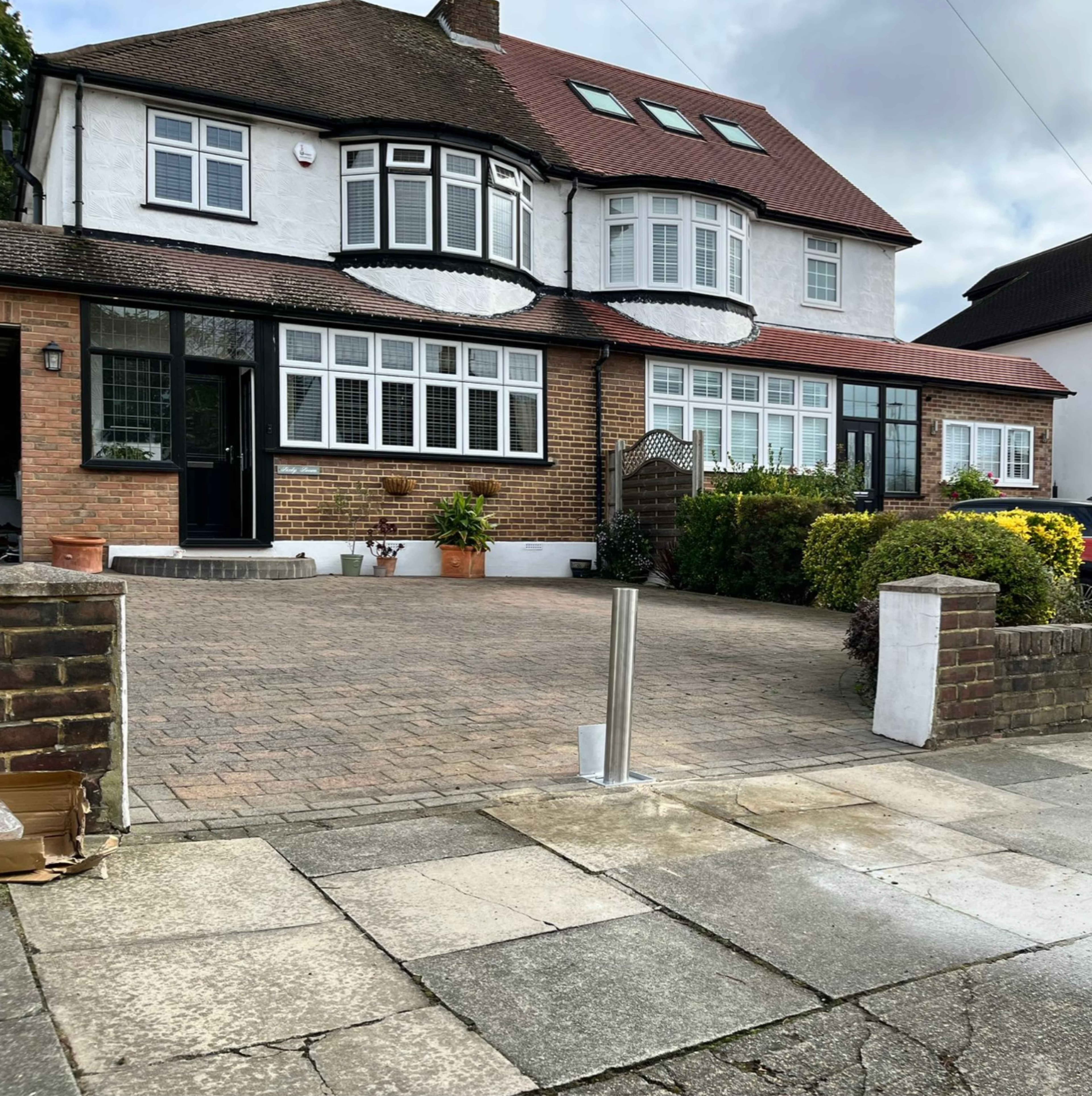 Professional bollard installation