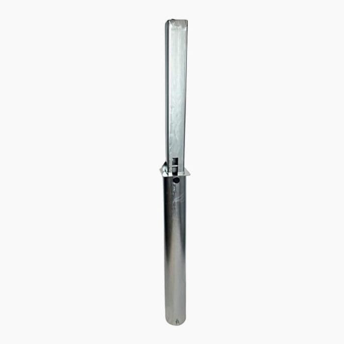 SS1 Square Telescopic Security Bollard - Zinc Plate with Stainless Steel Disc Lock 2