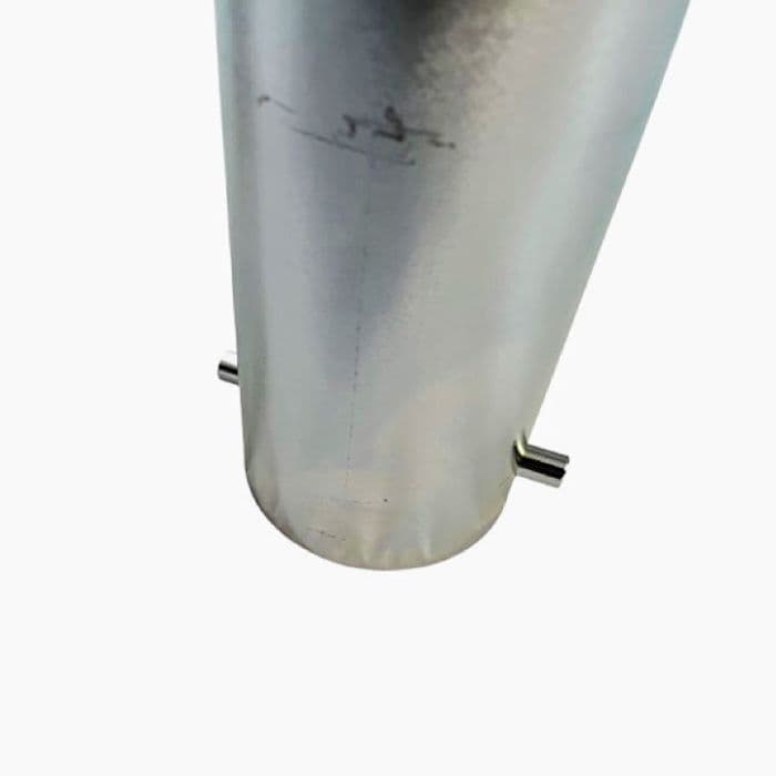 SS1 Square Telescopic Security Bollard - Zinc Plate with Stainless Steel Disc Lock 6